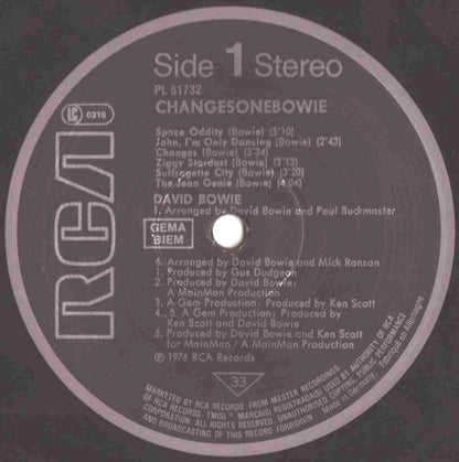 Bowie, David - ChangesOneBowie