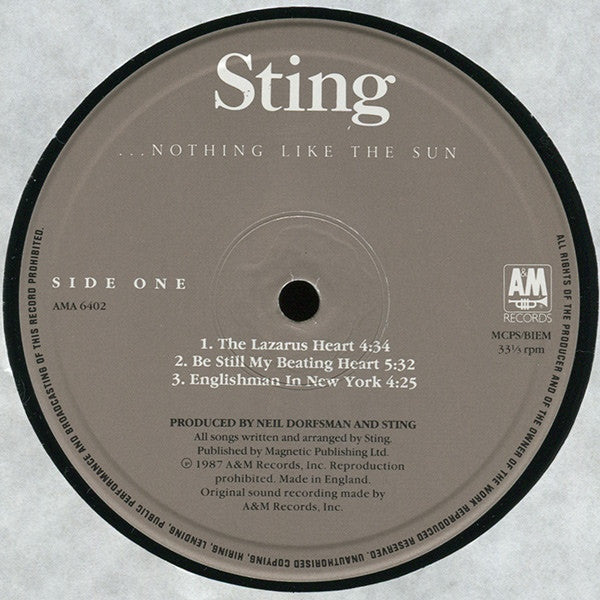 Sting - Nothing Like The Sun