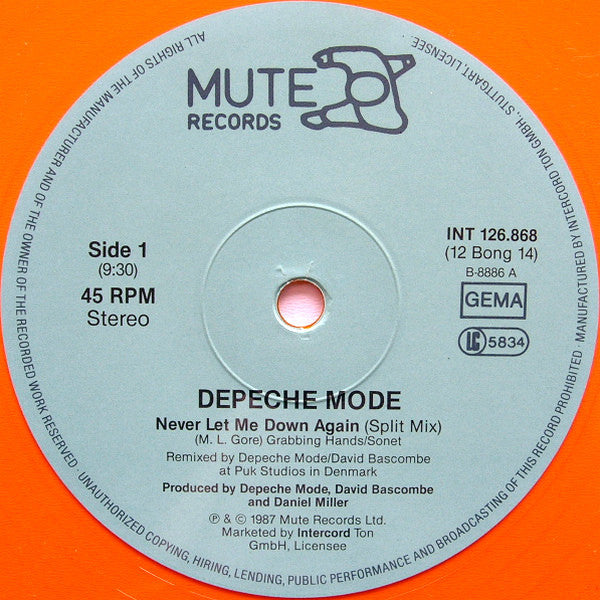 Depeche Mode - Never Let me Down Again - RecordPusher  