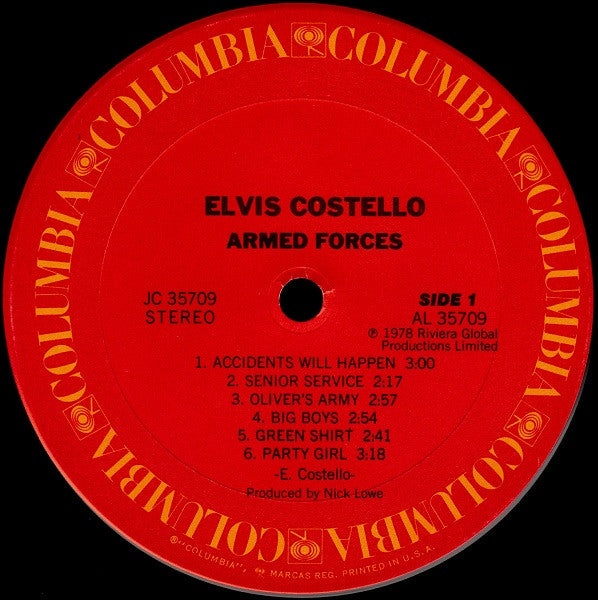 Costello, Elvis And The Attractions - Armed Forces - RecordPusher  