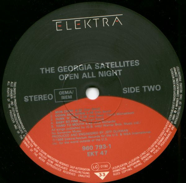 Georgia Satellites - Open All Night