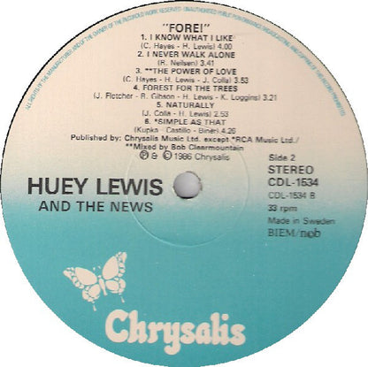 Huey Lewis And The News ‎– Fore!