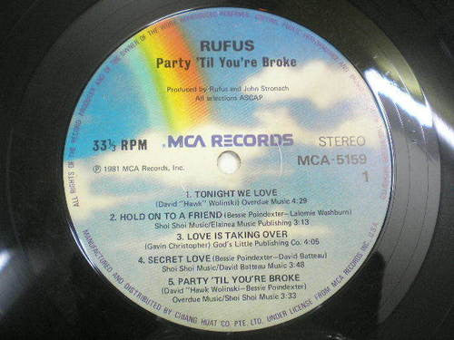 Rufus - Party 'Til You're Broke