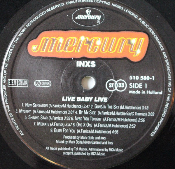 INXS ‎– Live Baby Live