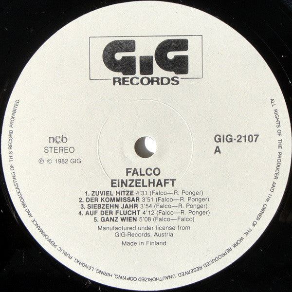 Falco ‎– Einzelhaft