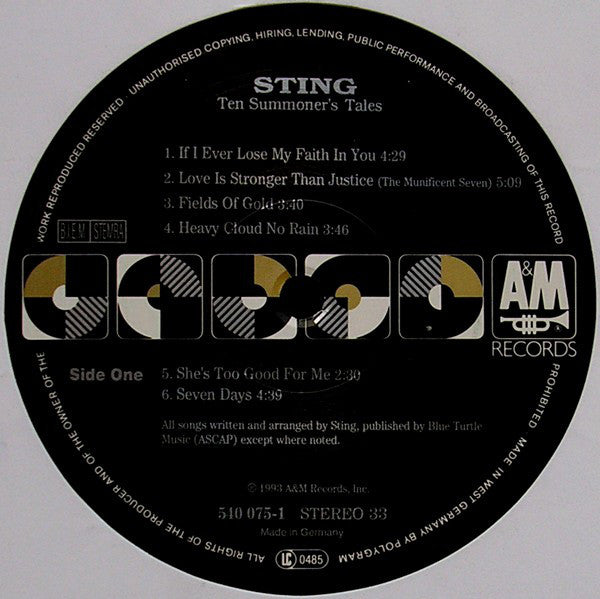 Sting ‎– Ten Summoner's Tales