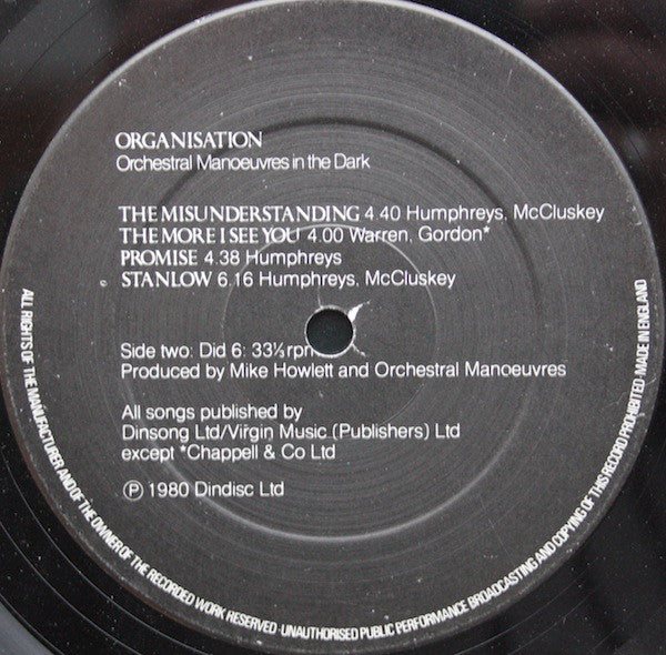 Orchestral Manoeuvres In The Dark - Organisation