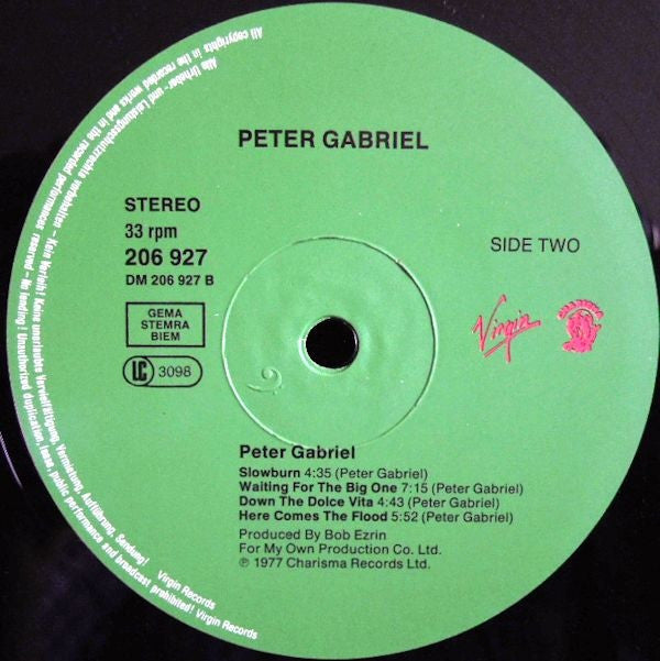 Gabriel, Peter - Peter Gabriel (First Album)