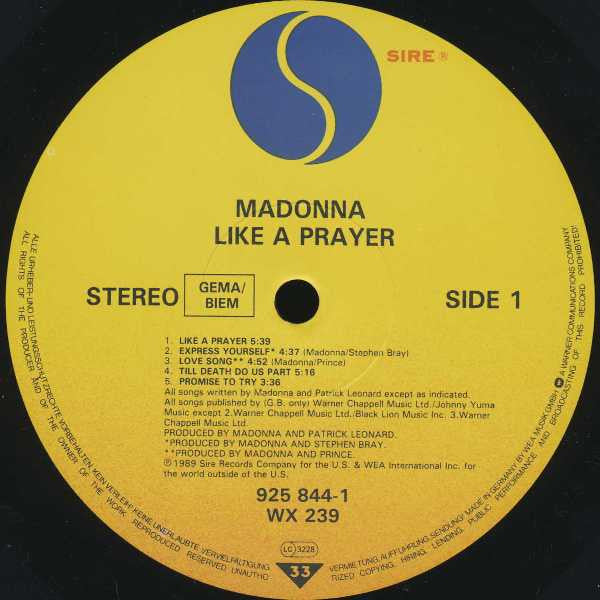 Madonna - Like A Prayer