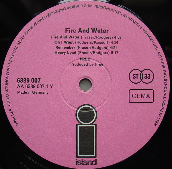 Free - Fire And Water