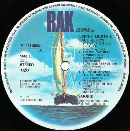 Smokie ‎–  Bright Lights And Back Alleys
