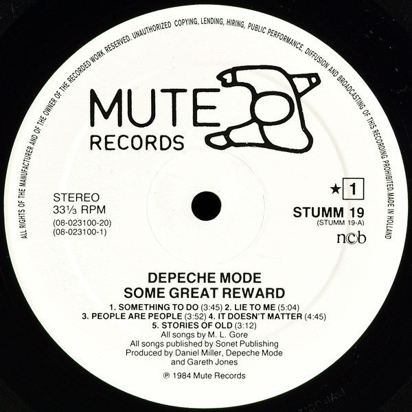 Depeche Mode - Some Great Reward - RecordPusher  