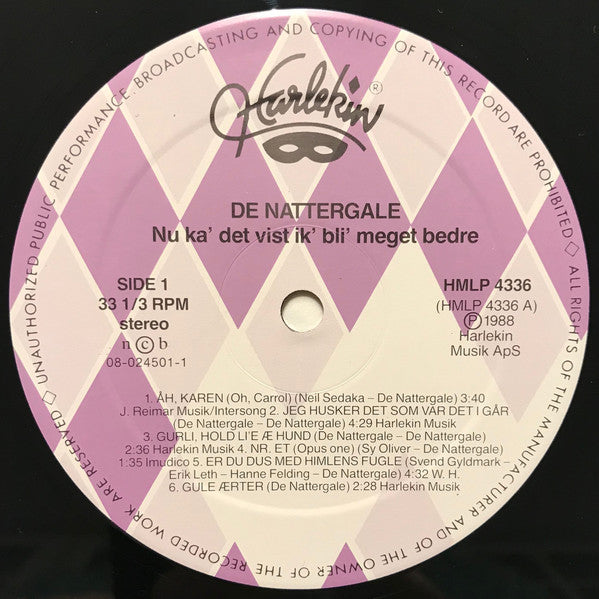 De Nattergale ‎– Nu Ka' Det Vist Ik' Bli' Meget Bedre