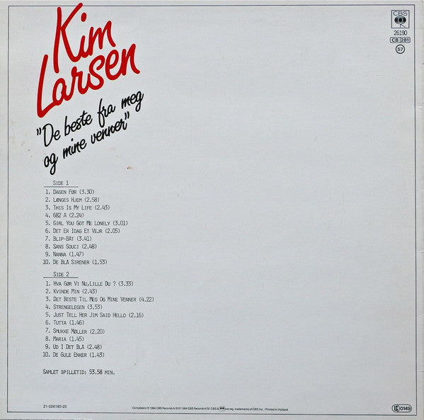 Larsen, Kim - De Beste Fra Meg Og Mine Venner