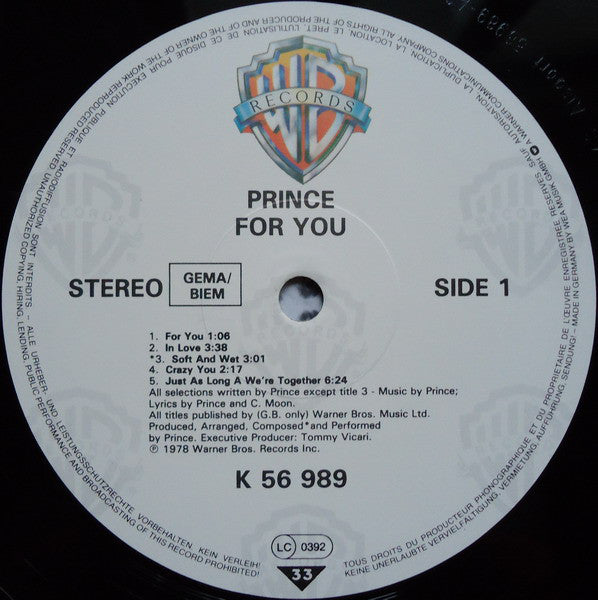 Prince ‎– For You