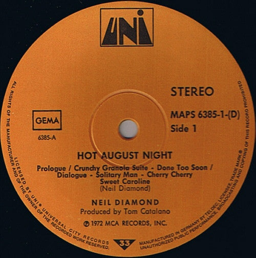Diamond, Neil - Hot August Night