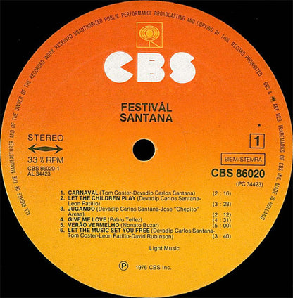 Santana ‎– Festivál
