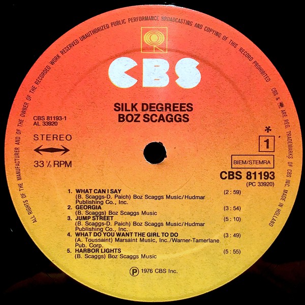 Scaggs, Boz - Silk Degrees
