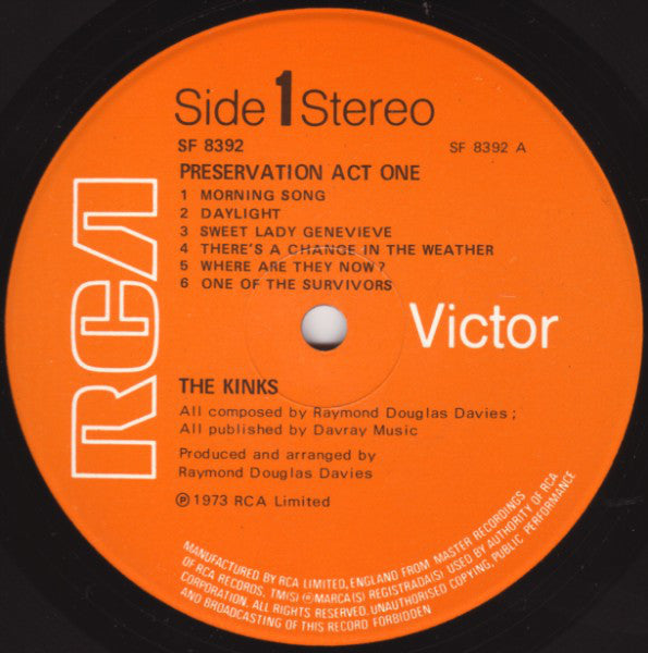 Kinks ‎– Preservation Act 1