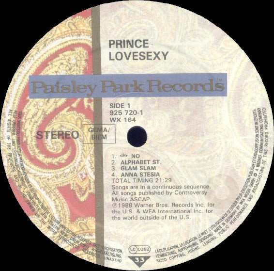 Prince - Lovesexy