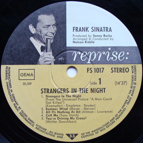 Sinatra,  Frank ‎– Strangers In The Night