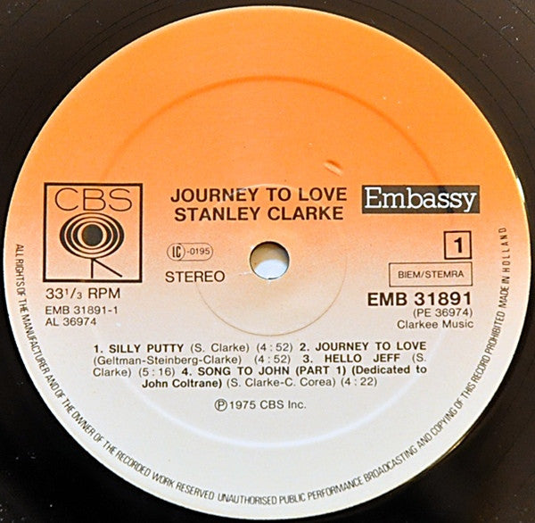 Stanley Clarke ‎– Journey To Love