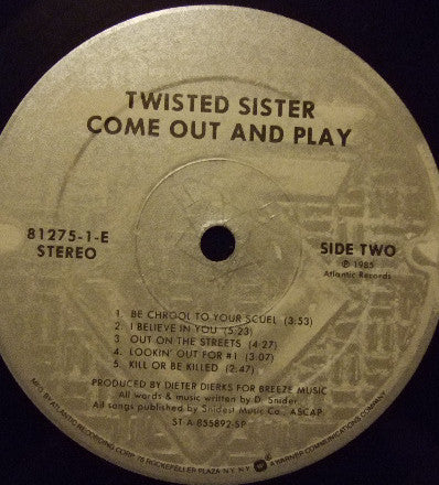 Twisted Sister - Come Out And Play