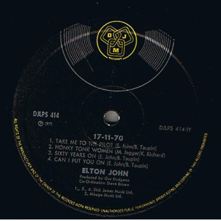 John, Elton - 17-11-70