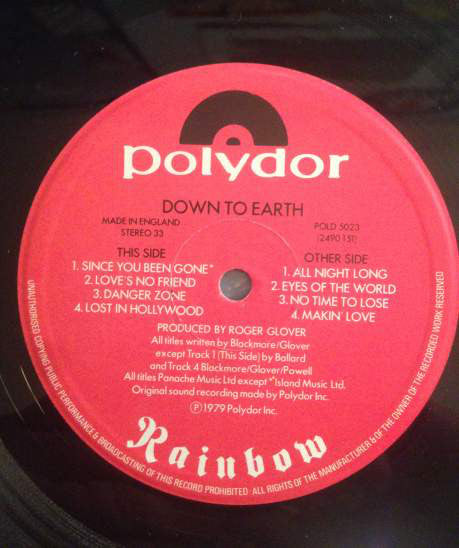 Rainbow - Down To Earth