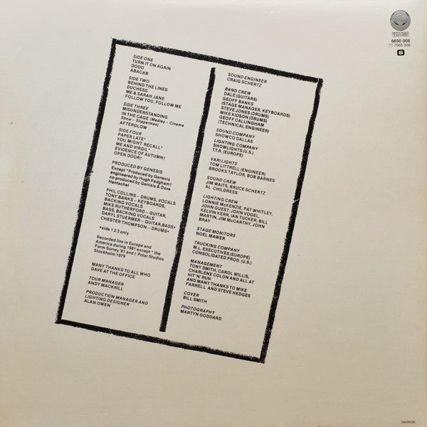 Genesis - Three Sides Live