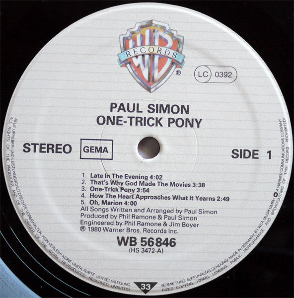 Paul Simon - One-Trick Pony