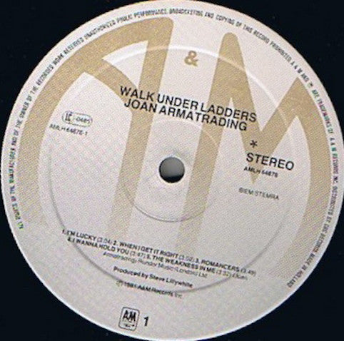 Armatrading, Joan ‎– Walk Under Ladders