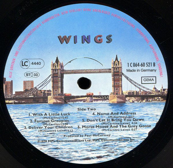 Wings - London Town
