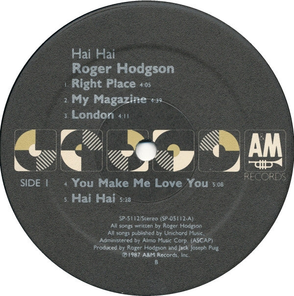Hodgson, Roger - Hai Hai