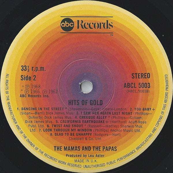Mamas And Papas - Hits Of Gold
