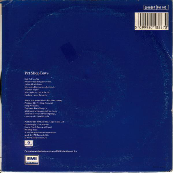 Pet Shop Boys -  It's A Sin