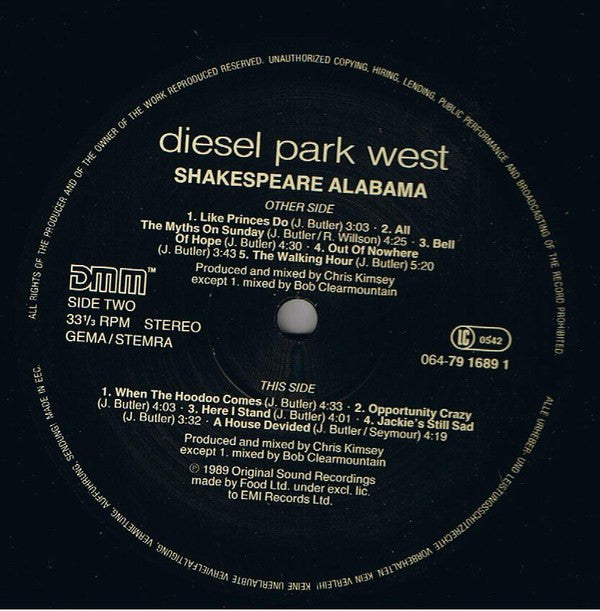 Diesel Park West ‎– Shakespeare Alabama