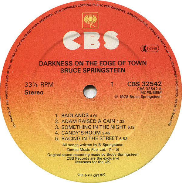 Springsteen, Bruce - Darkness On The Edge Of Town