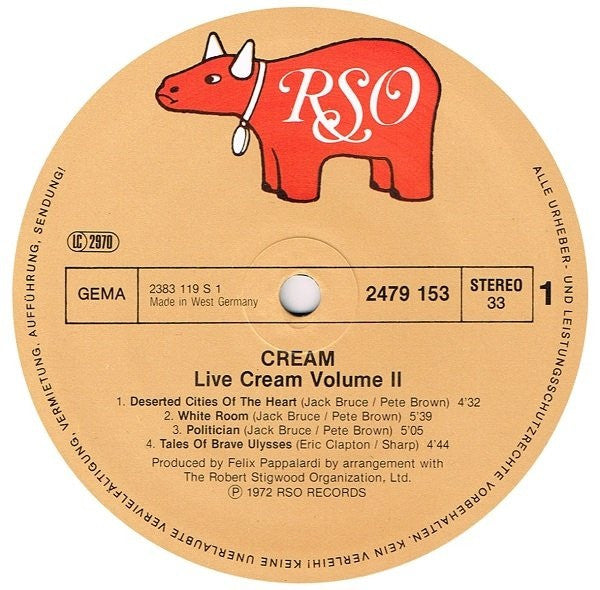 Cream - Live Cream Volume II