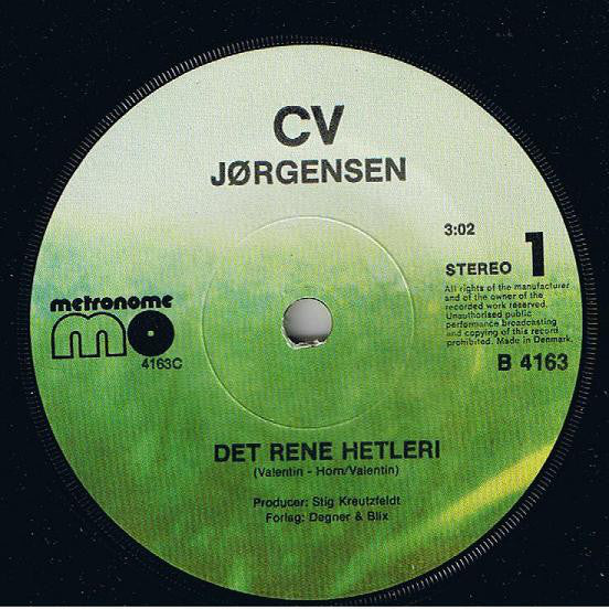 C. V. Jørgensen ‎– Det Rene Hetleri