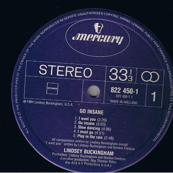 Buckingham, Lindsey - Go Insane