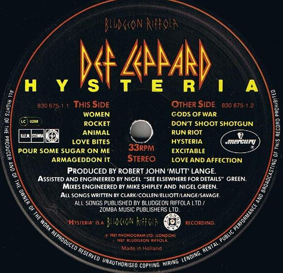 Def Leppard - Hysteria
