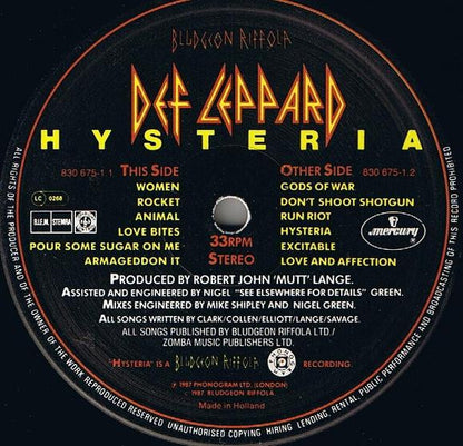 Def Leppard - Hysteria