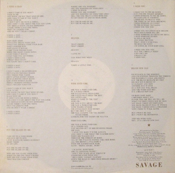 Eurythmics - Savage