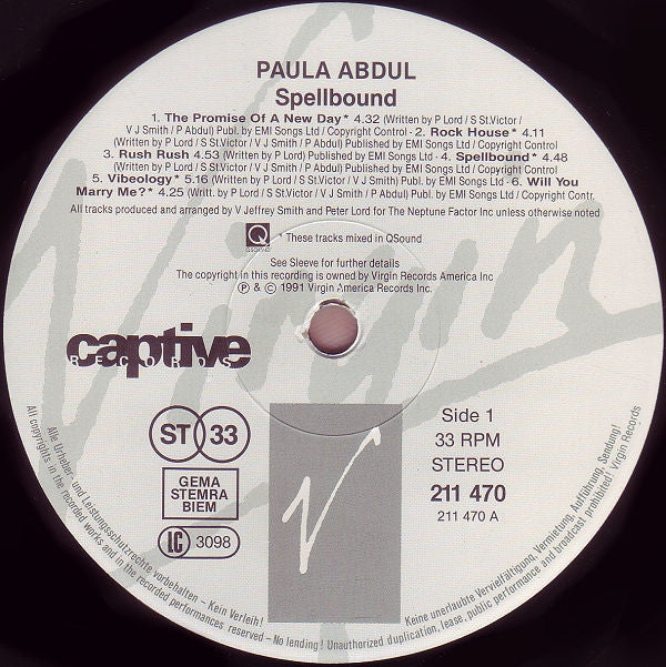 Abdul, Paula ‎– Spellbound - RecordPusher  
