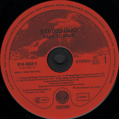 Status Quo ‎– Back To Back