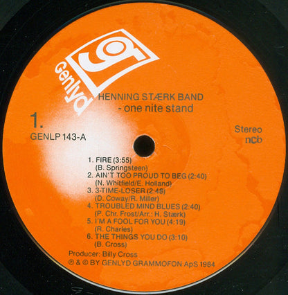 Henning Stærk Band ‎– One Nite Stand