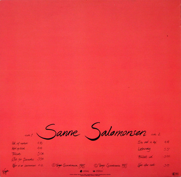 Salomonsen, Sanne  -  Sanne Salomonsen