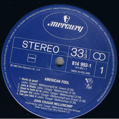 Cougar, John - American Fool