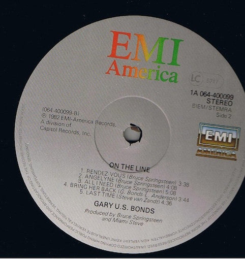 Gary U.S. Bonds ‎– On The Line